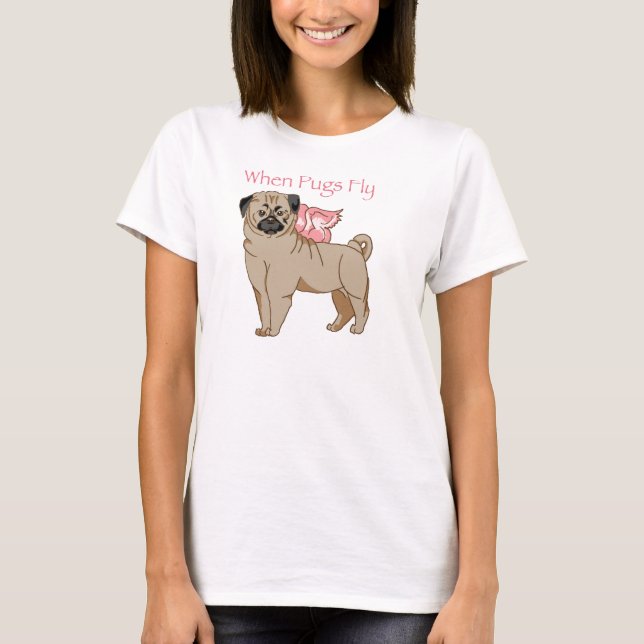 T-shirt Quand les carlins volent (Devant)