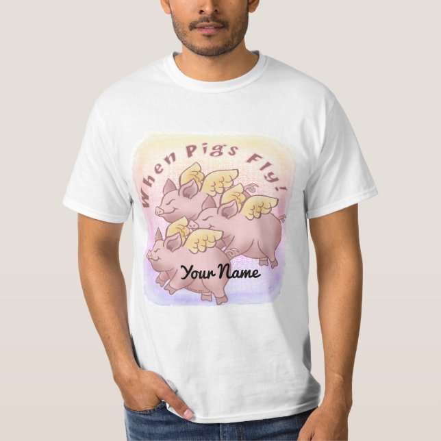 T-shirt Quand les porcs volent (Devant)