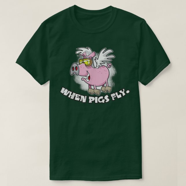 T-shirt Quand les porcs volent (Design devant)