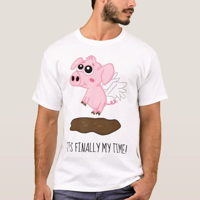 T-shirt Quand les porcs volent dans l'année du porc (Devant)