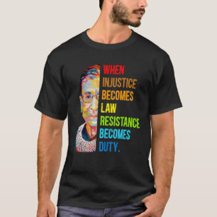 T-shirt Quand l'injustice devient loi, la résistance devie