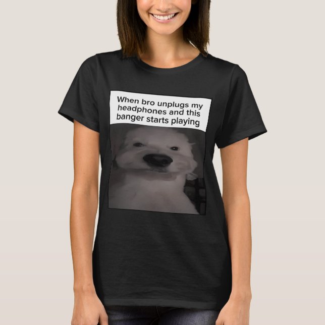 T-shirt Quand mon frère débranche mes écouteurs et que ce  (Devant)
