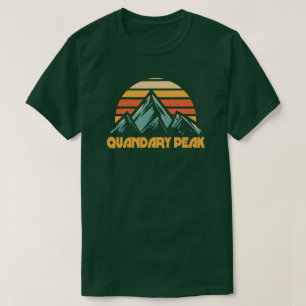 T-shirt Quandary Peak Colorado Retro Turquoise