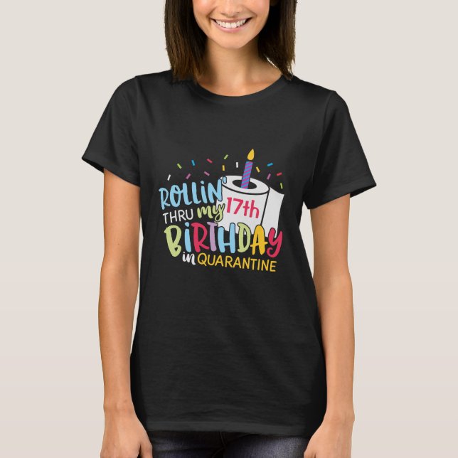 T-shirt Quarantaine Anniversaire Bougie De Papier Toilette (Devant)
