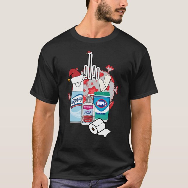 T-shirt Quarantaine Noël amusant pour les Essentials de No (Devant)