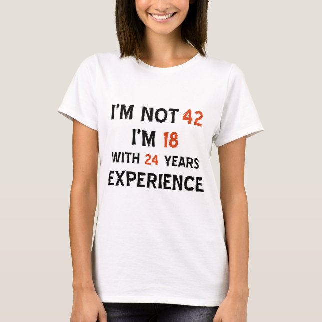 T-shirt quarante-deuxième conceptions d'anniversaire (Devant)