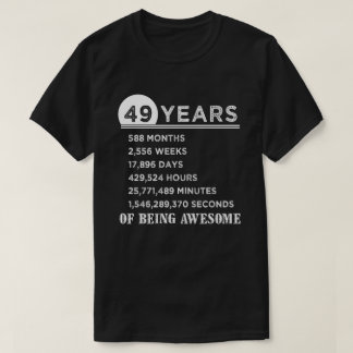 T-shirt quarante-neuvième Chemise d'anniversaire cadeaux