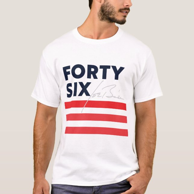 T-shirt Quarante-six - Biden pour le président White T-Shi (Devant)
