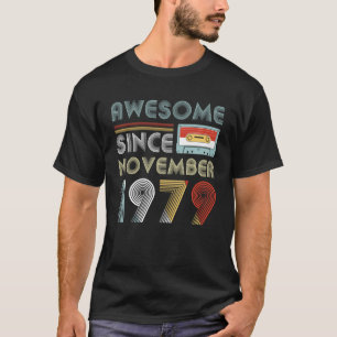 T-shirt Quarantième anniversaire depuis novembre 1979 de