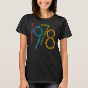 T-shirt Quarantième anniversaire du graphique 1978 vintag