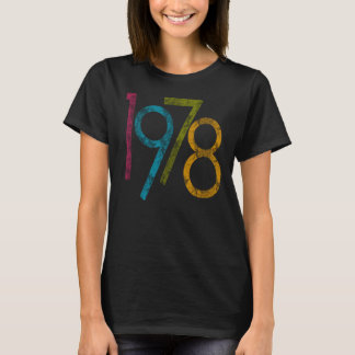 T-shirt Quarantième anniversaire du graphique 1978 vintage