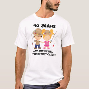 T-shirt quarantième Cadeau d'anniversaire de mariage pour