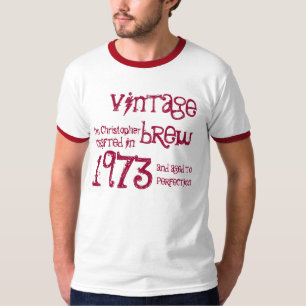 T-shirt quarantième Nom vintage de Brew du cadeau