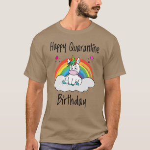 T-shirt Quarantine Anniversaire Unicorn arc-en-ciel