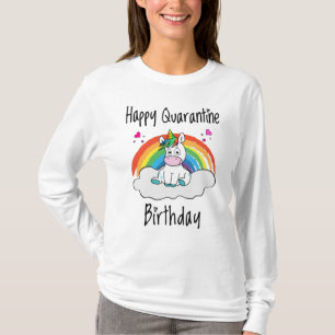T-shirt Quarantine Anniversaire Unicorn arc-en-ciel