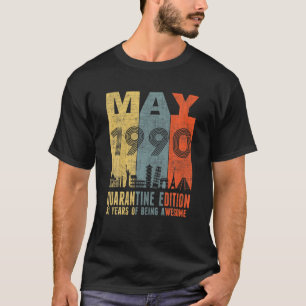 T-shirt Quarantine Mai 1990 31E Anniversaire Vintage