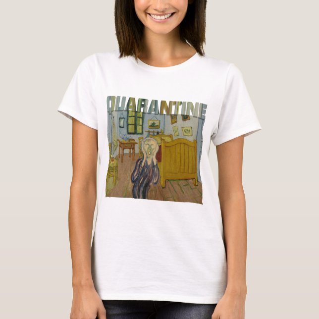 T-shirt Quarantine, The Scream - Edvard Munch, (Devant)