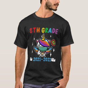 T-shirt Quarantine Unicorn Bonjour Huitième année 2021 Ret
