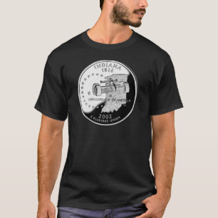T-shirt Quartier d'état de Indiana Reverse Side Faux