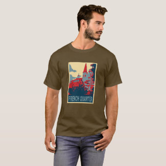 T-shirt Quartier français en Bleu, Église Abstraite