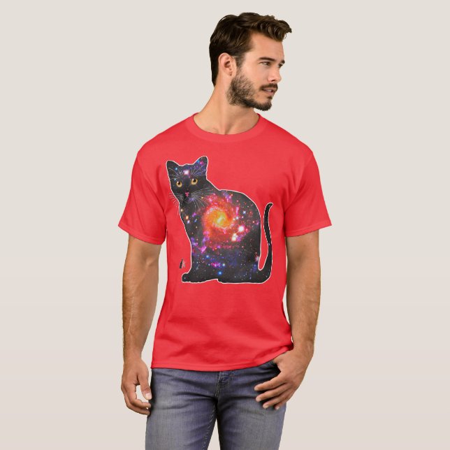 T-shirt Quasar Espace Dans Chat (Devant entier)