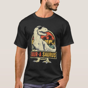 T-shirt Quatre ans d'anniversaire Saurus T Rex 4 ans Dino