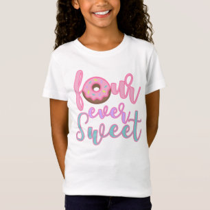 T-Shirt Quatre beignets toujours sucrés pour l'anniversair
