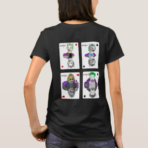 T-shirt Quatre cartes de jeu de chats de clown de