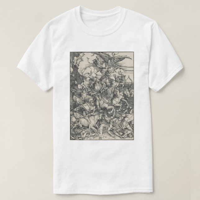T-shirt Quatre cavaliers de l'apocalypse par Durer (Design devant)