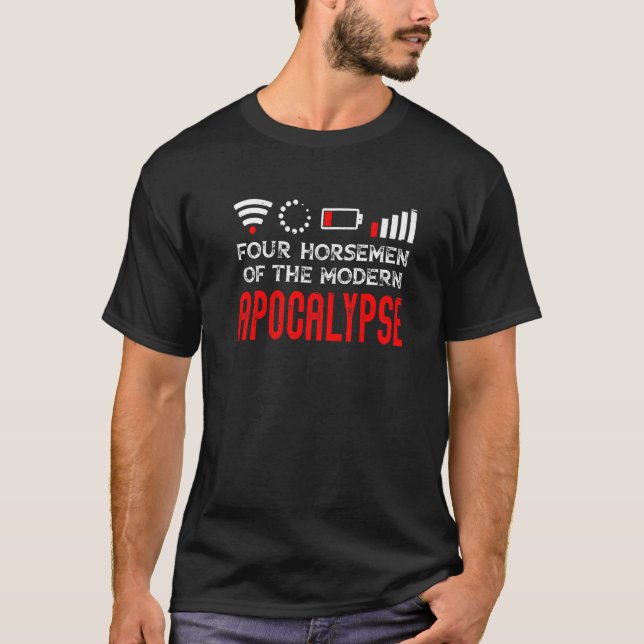 T-shirt Quatre Cavaliers Du Jeu De L'Apocalypse Moderne Sa (Devant)