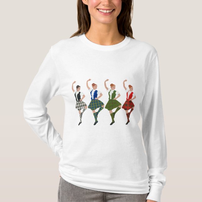 T-shirt Quatre Danseurs écossais des Highlands (Devant)
