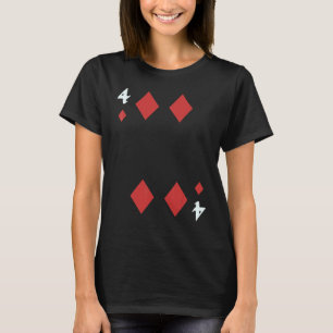 T-shirt Quatre de Carreaux Jeu de Cartes Groupe Halloween 
