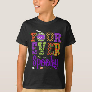 T-shirt Quatre Fantôme Éffrayant Halloween 4e anniversaire