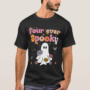 T-shirt Quatre Fantôme Éffrayant Halloween 4e anniversaire