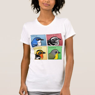 T-shirt Quatre fauvettes de couleur