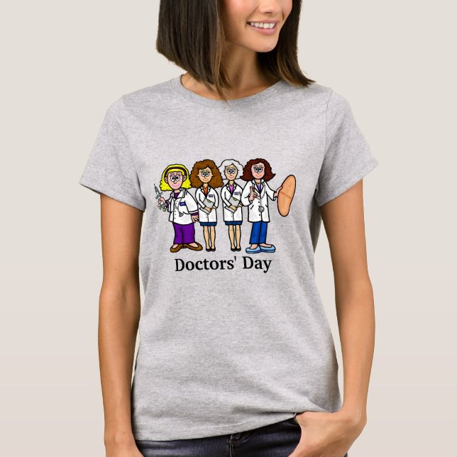 T-shirt quatre femmes docteurs (Devant)