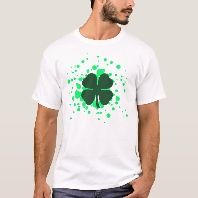 T-shirt quatre feuilles de trèfle. bulles. (Devant)