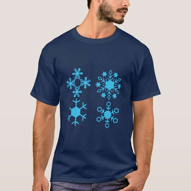 T-shirt Quatre flocons de neige (Devant)