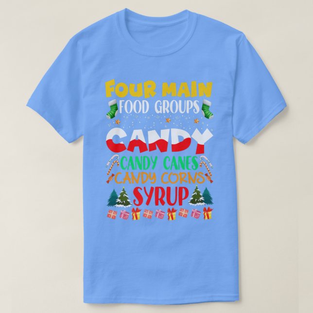T-shirt Quatre groupes principaux de nourriture Sucres de  (Design devant)