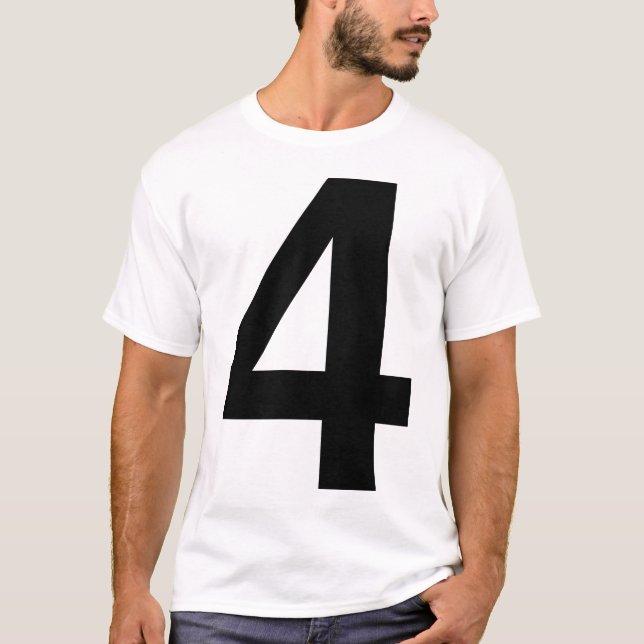 T-shirt Quatre helvetica (Devant)