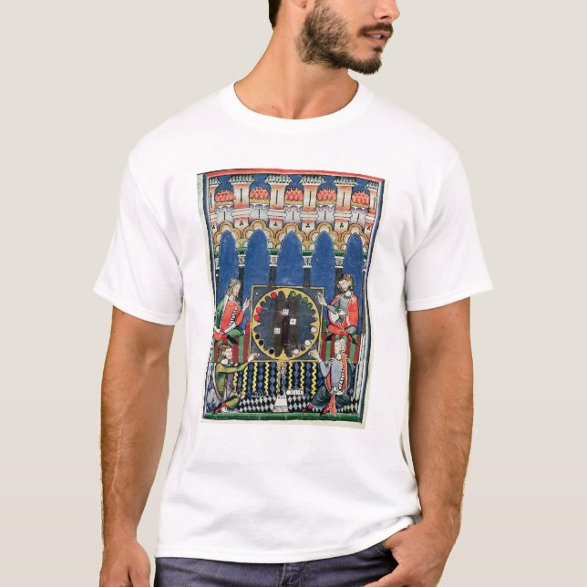 T-shirt Quatre joueurs arabes de backgammon (Devant)