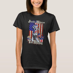 T-shirt Quatre Juillet 4 Juillet Je Suis Juste Là Pour Ban