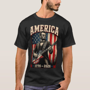 T-shirt Quatre juillet Abe Lincoln en train de jouer
