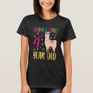 T-shirt Quatre Llama Ballots d'anniversaire lunettes de so
