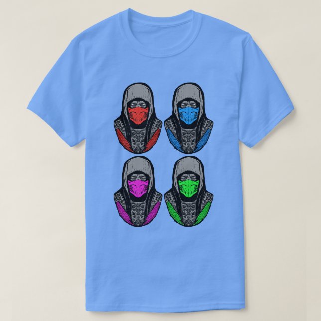 T-shirt Quatre Ninjas Pose v1 (Design devant)