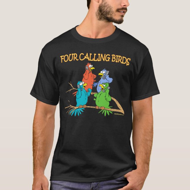 T-shirt Quatre oiseaux appelants (Devant)