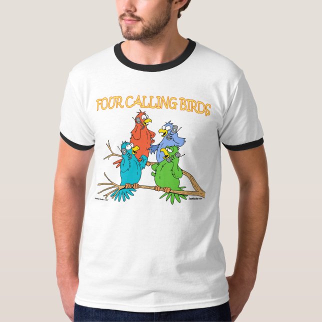 T-shirt Quatre oiseaux appelants (Devant)