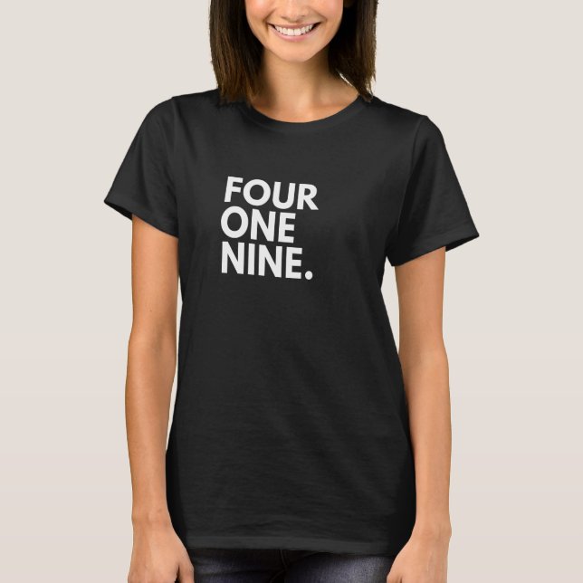 T-shirt QUATRE ONE NEUF Indicatif régional 419 Toledo OH O (Devant)