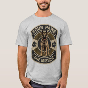 T-Shirt Quatre Pattes Une Mission Chien de Travail