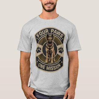 T-Shirt Quatre Pattes Une Mission Chien de Travail